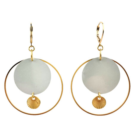 Boucles créoles blanches petites