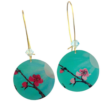 Boucles pendantes Fleur de Cerisier 2