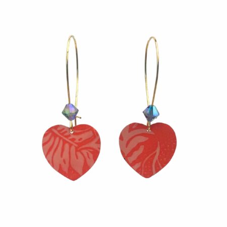 Boucles pendantes coeur Hawaï