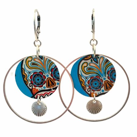 Boucles créoles Dia de los muertos 3 petites