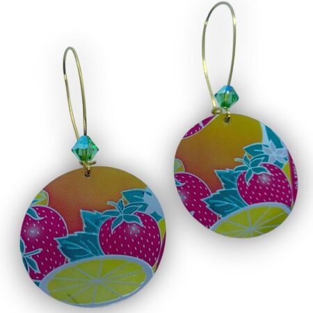 Boucles pendantes Fraise Citron