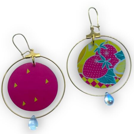 Boucles créoles Fraise grandes