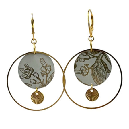 Boucles créoles Fleur de houblon 2 petites