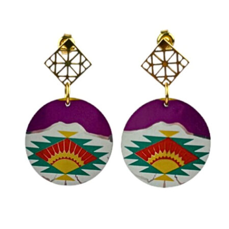 Boucles Inca mauve au carré