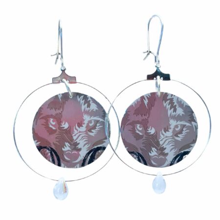 Boucles créoles Loup argent grandes