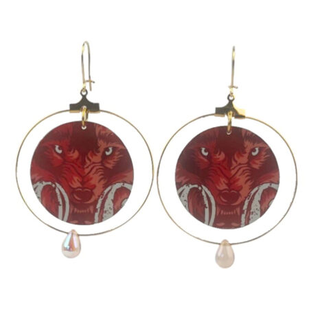 Boucles créoles Loup 2 grandes