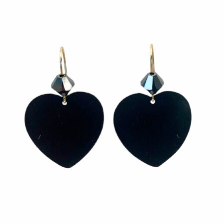 Boucles petit coeur noir