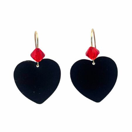 Boucles petit coeur noir 2