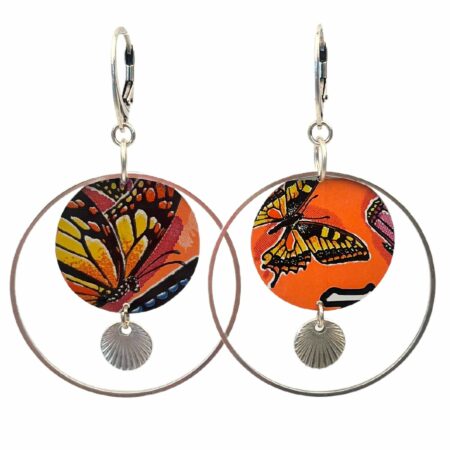 Boucles créoles papillon petites