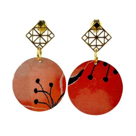 Boucles Fleur de pêcher au carré