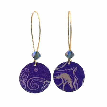 Boucles pendantes petites Purple