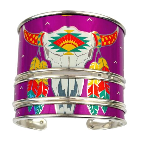 Trio de manchettes Bull mauve